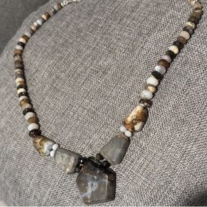 Jay King Sterling Silver Multi-Color Freeform Agate Necklace. 20"